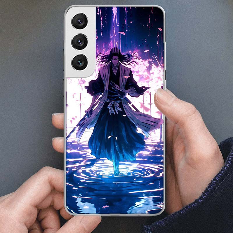 Bleach Kuchiki Byakuya Phone Case For Samsung Galaxy S25 S24 S23 S22 Ultra S21 S20 FE S10 Plus S10E + S25U Soft Cover Shell
