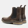 Cross-Border Chelsea Boots Men'S Retro Sleeve Mid-Top Engraved Foreign Trade Brock Single Boots Men'S Short Boots
