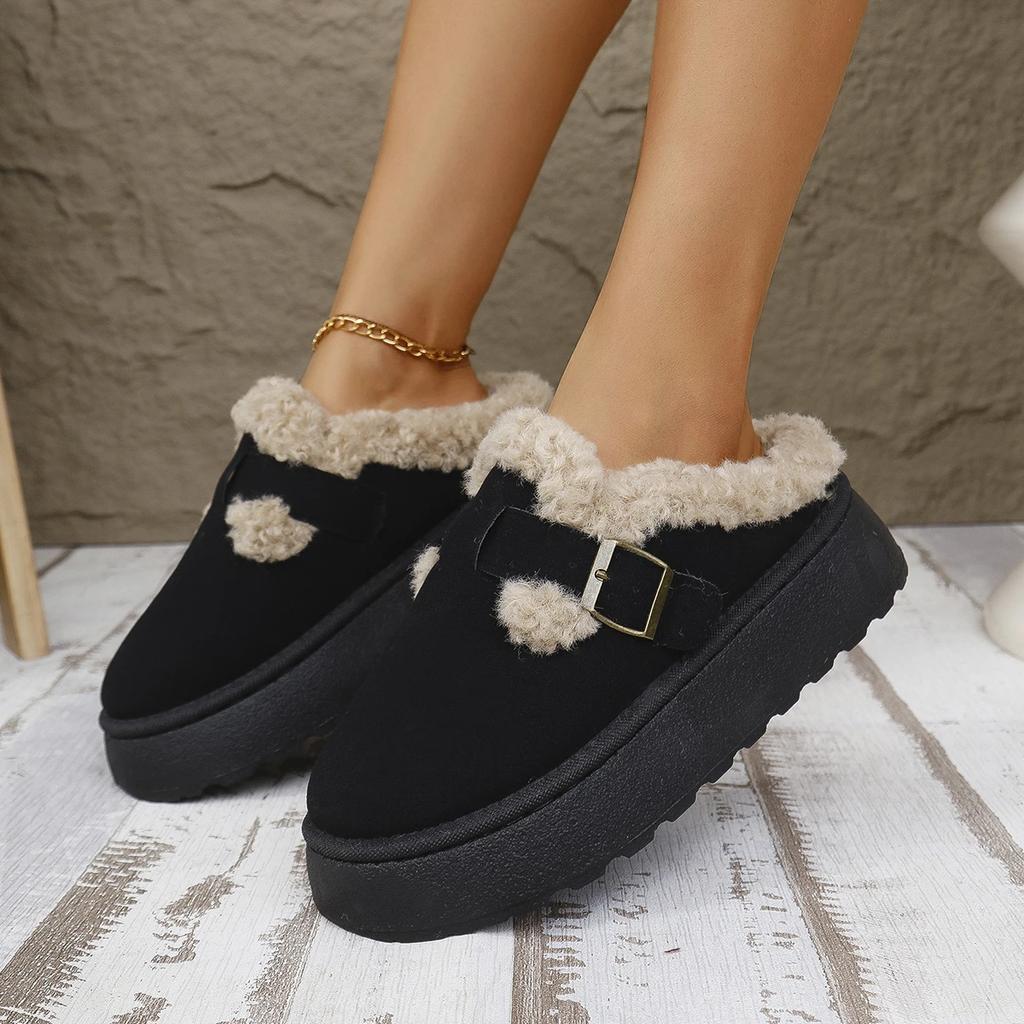 Fashion Winter Women Boots Plush Fashion Retro Cotton Shoes Women Flat Sole Platform Slippers Women New Trend Luxury Comfortable Boots