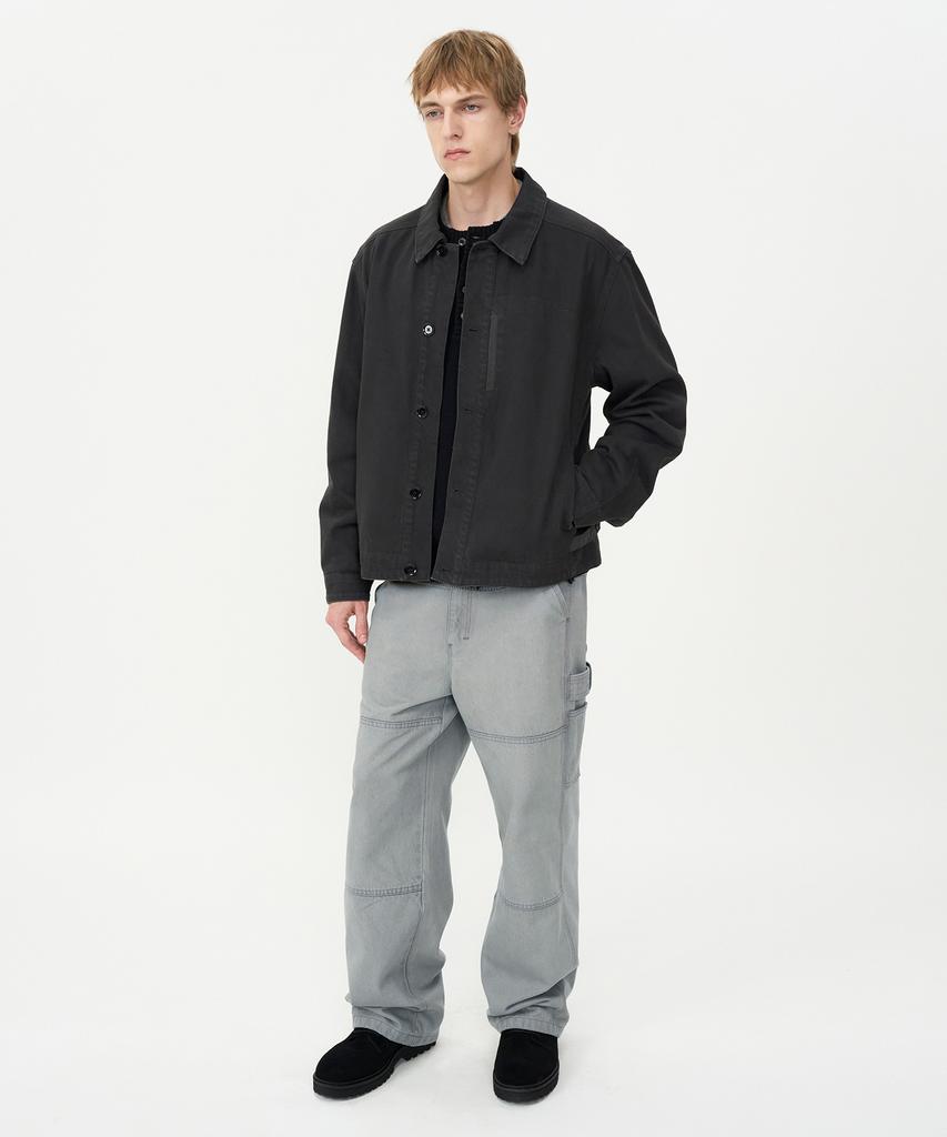 Insilence Garment-Dyed Bartack Jacket Charcoal