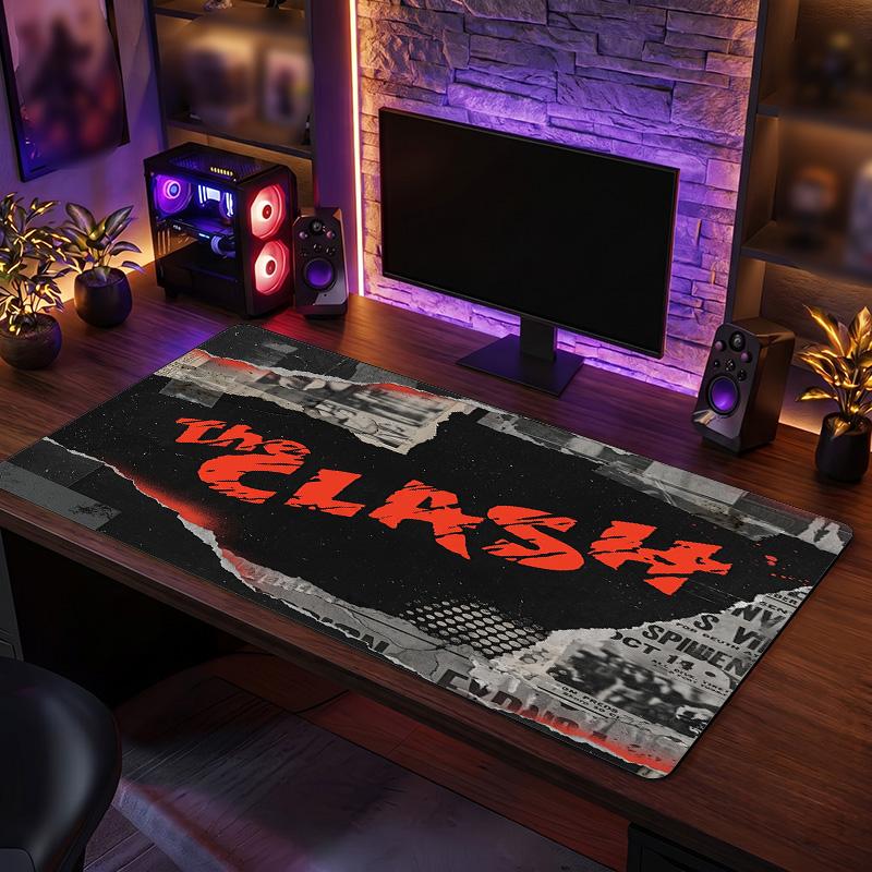 The Clash Print Large Mouse Pad Smooth Surface Anti?Slip Desk Mat For Gaming Office Laptop Decoration