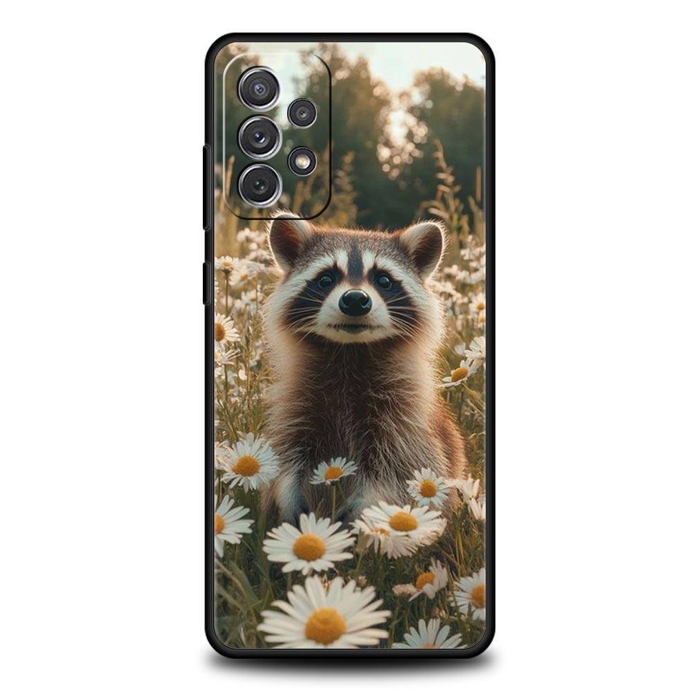 Phone Case For Samsung Galaxy A17 A15 A13 A51 A71 A41 A31 A21S A07 A03S A05 A35 A55 A23 A25 A33 A53 A73 5G Cover Raccoon