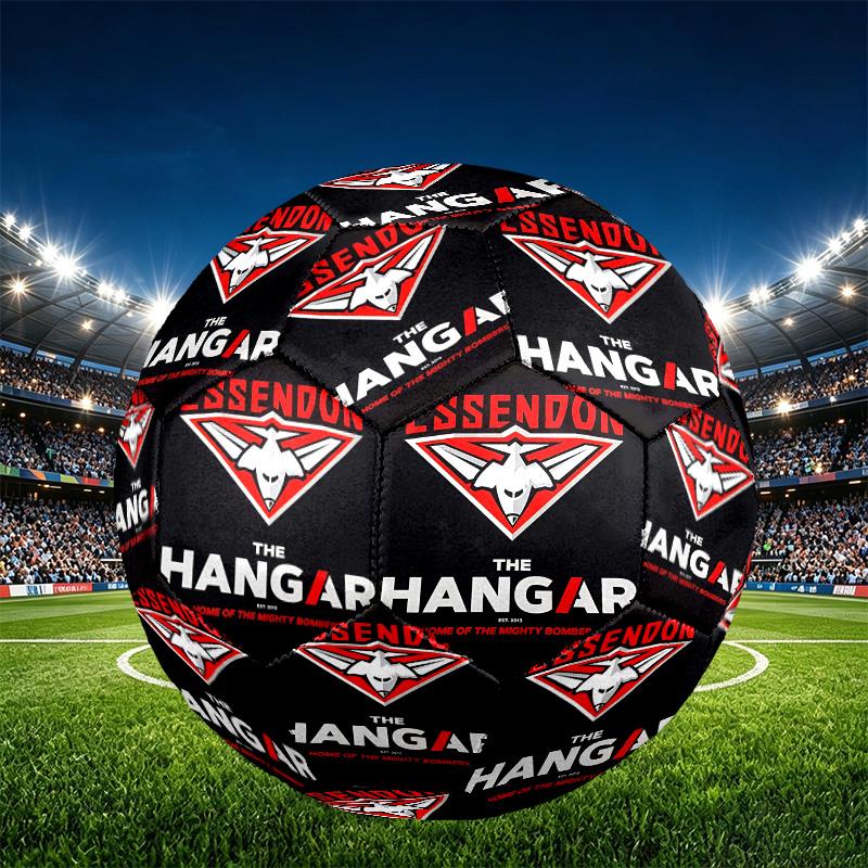 Essendon Football Print Size 5 Soccer Ball, PU Wear Resistant Football for Match Training and Daily Practice, Birthday Gift for Soccer Fans