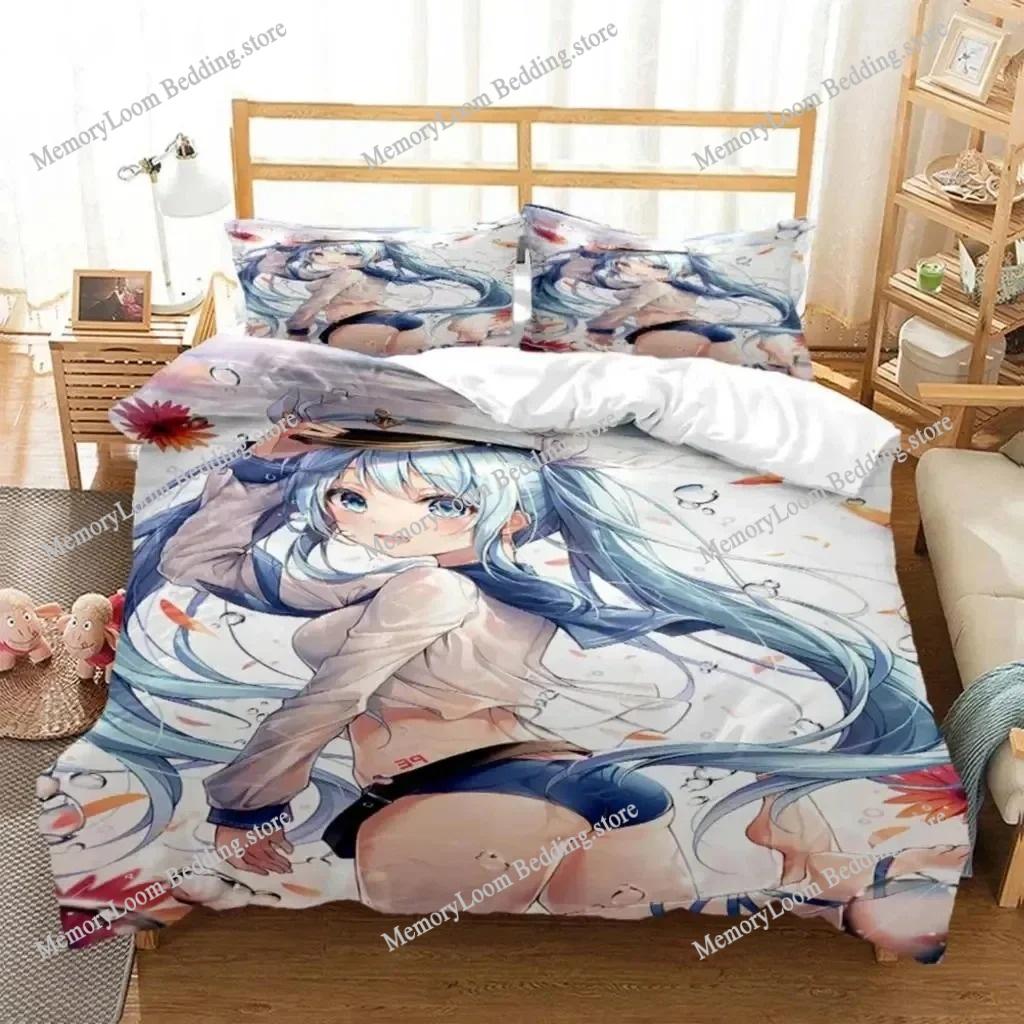 Princess Girl Hime Premium Luxury Bedding Set Japan Cartoon Soft Duvet Cover Plush Comforter Bedspread Twin/Single Size Printed