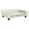 Dog Bed Cream 70 X 48 X 22 Cm Velvet