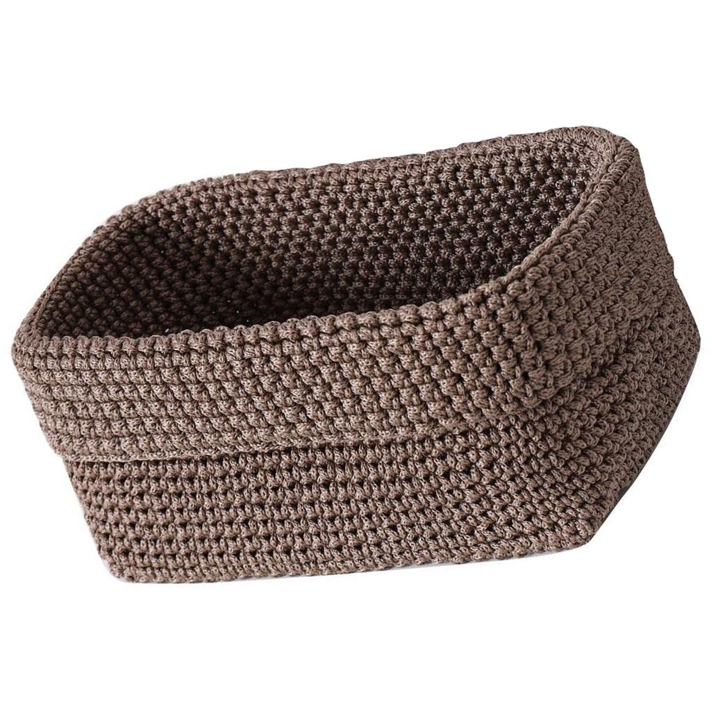 Vevde oppbevaringskurver for organisering av hyller, dekorative kurver for oppbevaring av klær, bøker, håndklær og kjæledyrleker