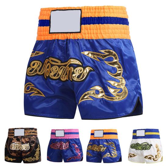 Muay Thai Boxshorts Kinder Erwachsene Damen Herren Training Kampf Kickboxen Hosen
