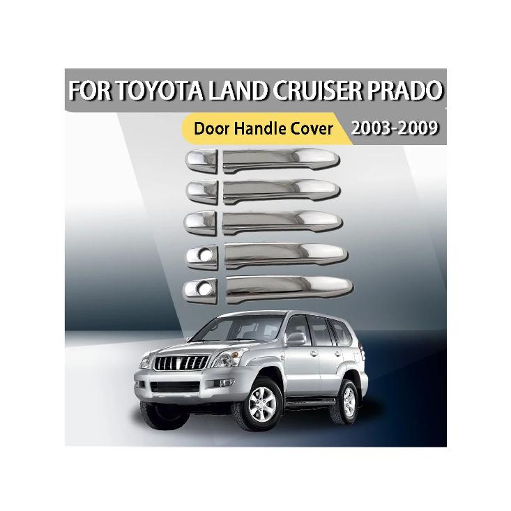 Abs Chrome Plated Silver Car Door Handle Cover For Toyota Land Cruiser Prado Fj120 2003 - 2009 Car Accessories Exterior Decorate Chrome Plated Silver