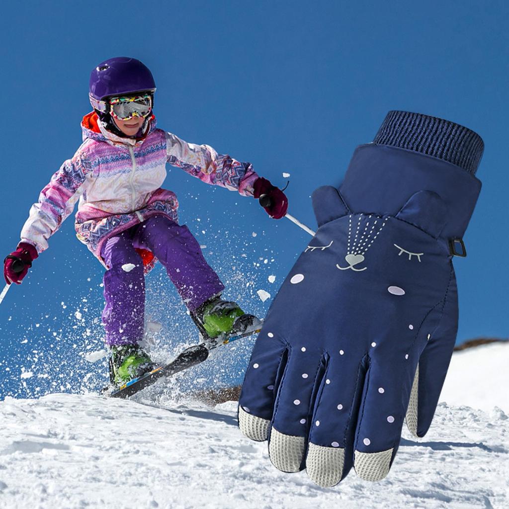 Winter Gloves for Kids Boys Girls Snow Windproof Mittens Outdoor Sports Skiing