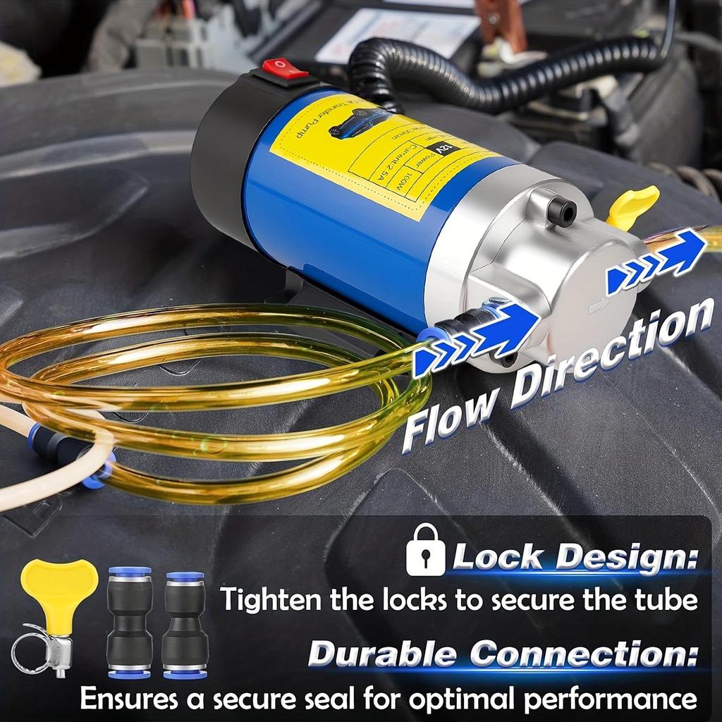 Electric Oil Pump - Portable 24V Car Oil Extractor Transfer Pump Oil/Crude Oil Fluid Suction Pump Fuel Engine Oil Extractor Siphon Tool