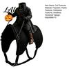 Kopfloser Reiter Haustierkostüm Katzenkostüm Halloween 3D Lustiger Reiter mit Kürbis Feiertag für Hunde Laterne Verstellbares Geschirr Kleine Katzen Cosplay