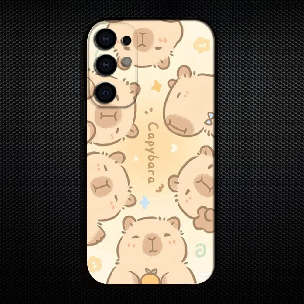 Cute Capybara Lovely Phone Case For Samsung S25/S24/S23/S22/S21/S20/Plus,Fe,Lite/Others Black Cover