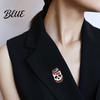 Enamel Accessory Halloween Badge Dark Gothic Style Skull Patten Milk