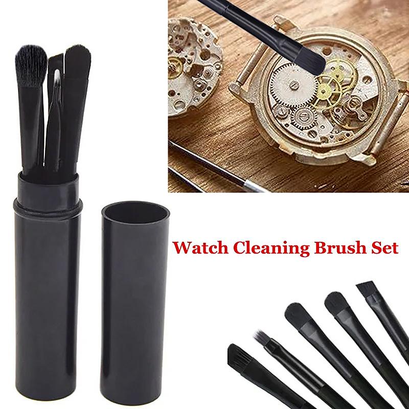 5Pcs Watch Accessory Watch Cleaning Brush Set Wristwatch Movement Small Part Cleaning Soft Brushes Set Tool For Watchmaker