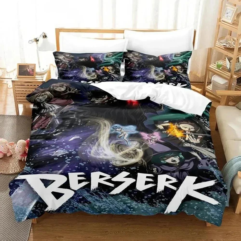 Anime Berserk Bettwäsche Set Jungen Mädchen Twin Queen Size Bettbezug Kissenbezug Bett Kinder Erwachsene Mode Home Textileextile