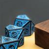 High Quality Plastic Dnd Dice Set 7Pcs Rpg Tabletop Gaming Dice With Unique Patterns & Retro Font - Free Shipping