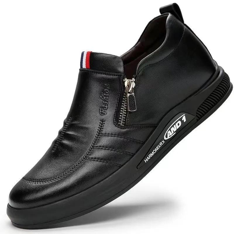 Casual Leather Shoes Men Loafers Trend Brand Business Shoes Autumn Slip On Flat Man Sneakes Comfortable Moccasins Zapatos Hombre