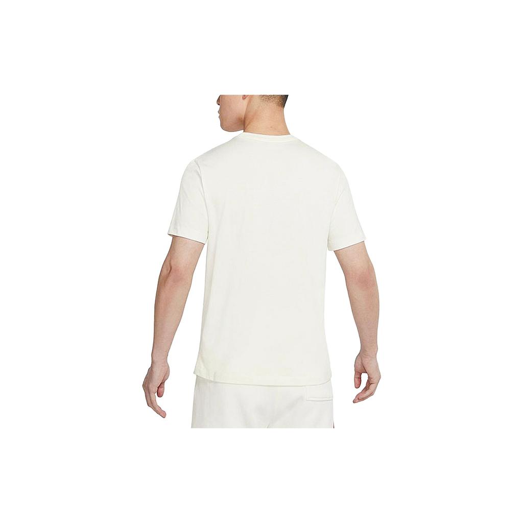 Jordan Gradient Letter Print Round Neck Short Sleeve T-Shirt Men Tops Beige DR1412-133