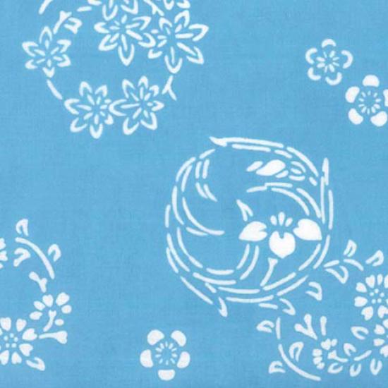 Tenugui made in with a flower pattern Niwa-zome (hand towel) - Chu-dyed, 100% cotton, Japan,