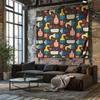 Bohemian Tapestry Wall Hanging Aesthetic Room Decor Vintage Floral Wall Art Large Beach Throw Blanket Home Textile