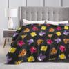 FNAFS At Freddy's Flannel Blanket  Warm Soft Throw Blanket for Couch Chair Decorative Fluffy Bedspread Sofa Bed Cover