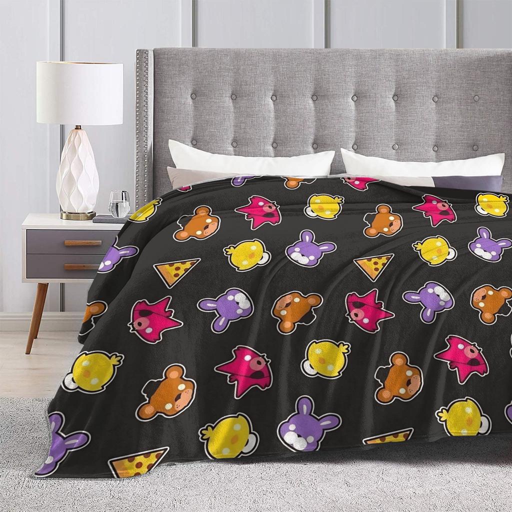 FNAFS At Freddy's Flannel Blanket Warm Soft Throw Blanket for Couch Chair Decorative Fluffy Bedspread Sofa Bed Cover