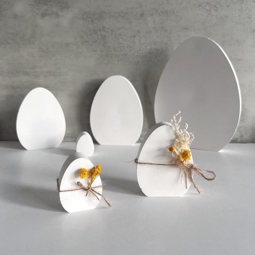 Muti-Size Easter Eggs Molds Huge Blank Easter Egg Casting Mold Happy Easter Decoration Egg Ornament Gypsum Aromatherapy Mold