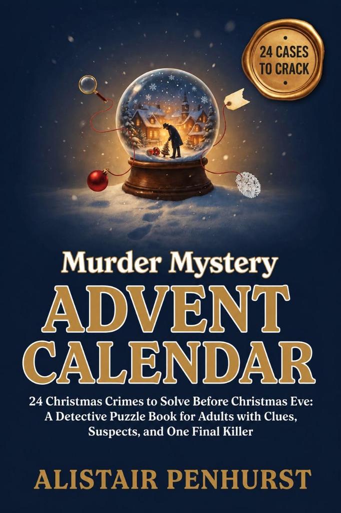 Murder Mystery Advent Calendar: 24 Christmas Crimes to Solve Before Christmas Eve: A Detective Puzzle Book for Adults with Clues, Suspects, and One Fi