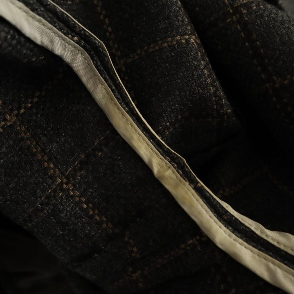 INCOTEX Made In Japan Wool Check Straight Pants 42 Gray Women Used