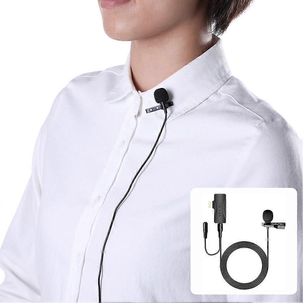 LVM4 Lavalier-Lapel Condenser Microphone Noise Reduction Lavalier Microphone for Audios Recorder