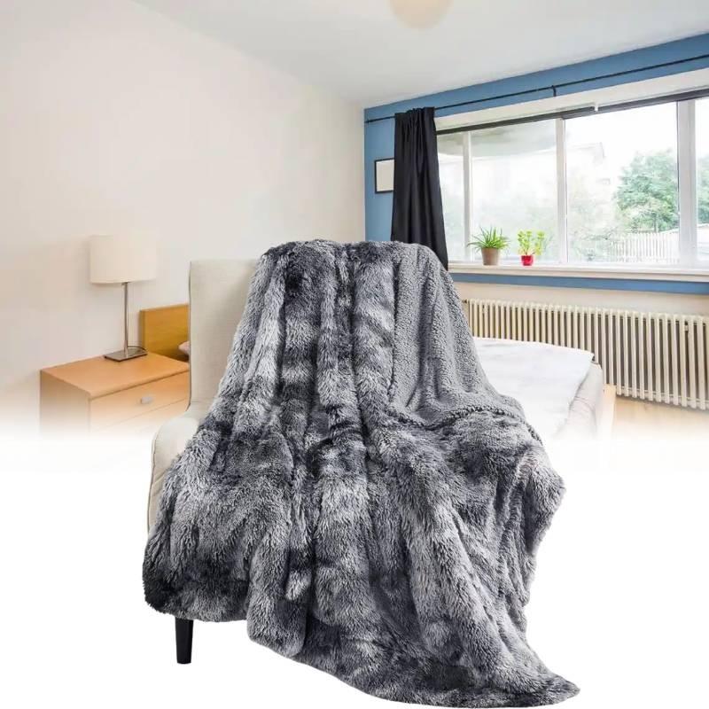 Faux Fur Oversized Blanket Super Soft Cozy Blanket Luxury Fluffy Throw Blan