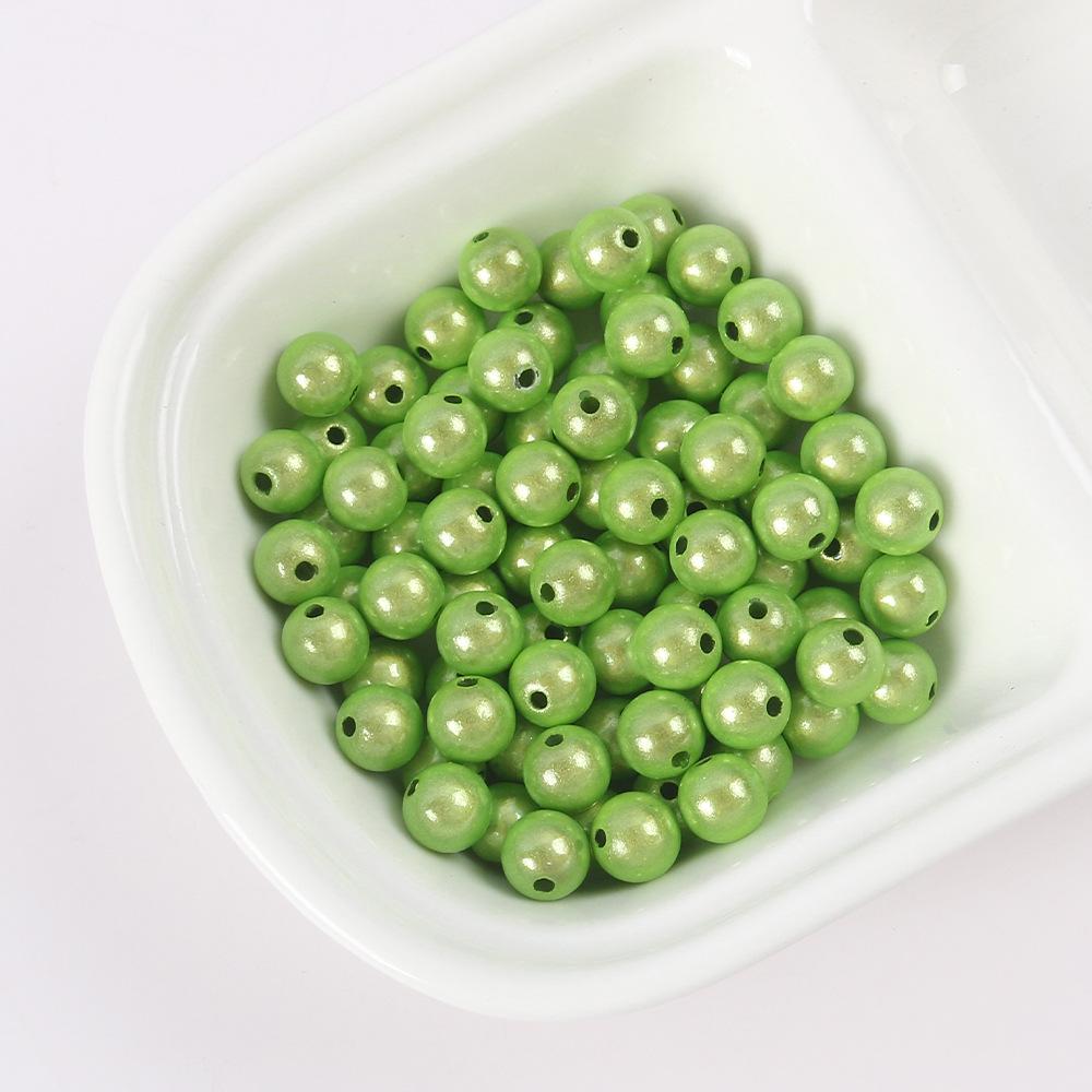 Color Dream Reflective Laser Acrylic Round Beads Diy Bracelet Necklace Accessories Handmade Jewelry Materials