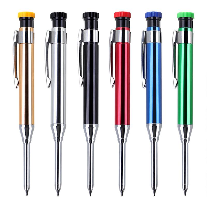 2.8mm Professional Metal Long Head Woodworking Mechanical Pencil or Lead Refills, for Carpenter Marking Engineering Drawing Tool