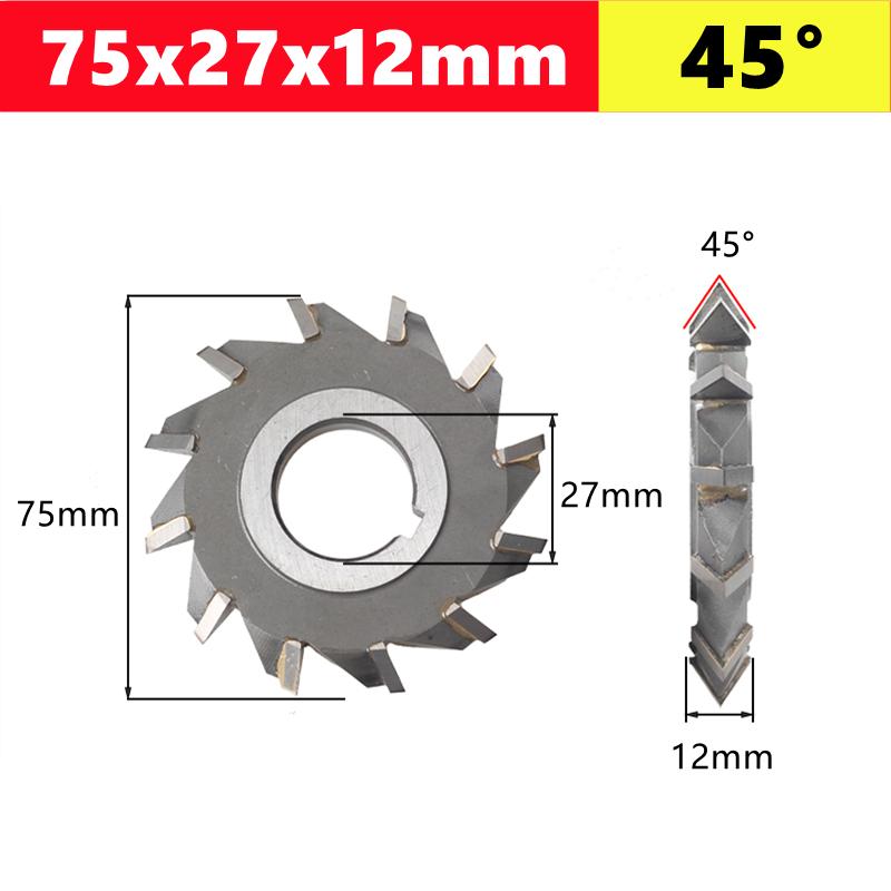 HSSM2 Double angle milling cutter with a diameter of 35 45 60 75 80mm and 30 45 60 75 90 degrees is used for milling steel parts