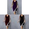 Wish Elegant Velvet Dress With Sequins And Asymmetric Skirt For Party And Stage Performances