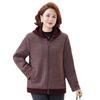 Winter Plush Thickened Woolen Jacket Medium Old Mother Outfit Versatile Loose Zipper Hooded Cardigan Top To Keep Warm