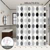 Nordic Style Gray and White Polka Dot Bathroom Partition Curtain, Gray and White Classic Color Scheme, Exudes a Low-Key and Elegant Vibe