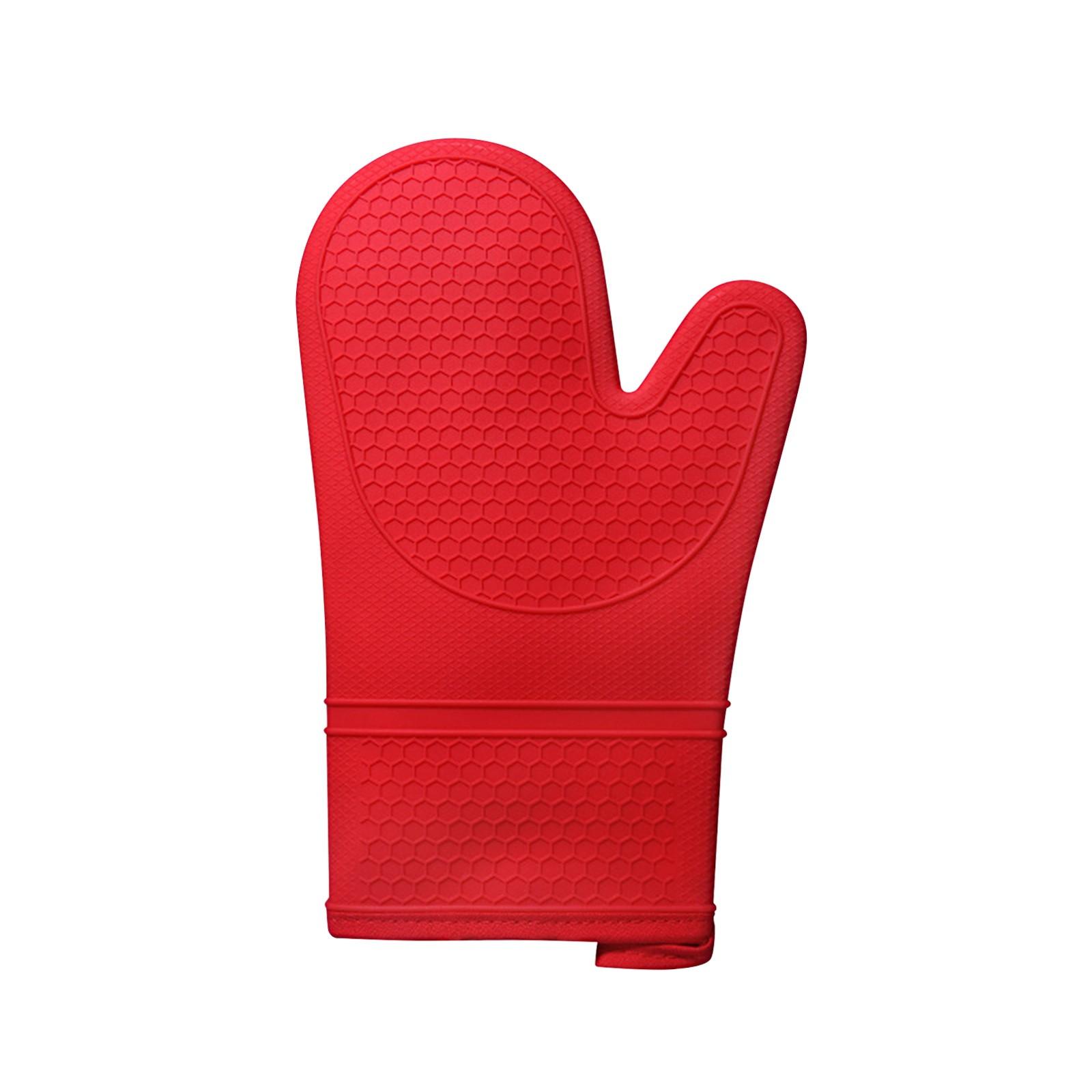 

Силиконовые перчатки для духовки, набор из 2 предметов, термостойкие перчатки для духовки с мягкими краями, кухонные принадлежности красный