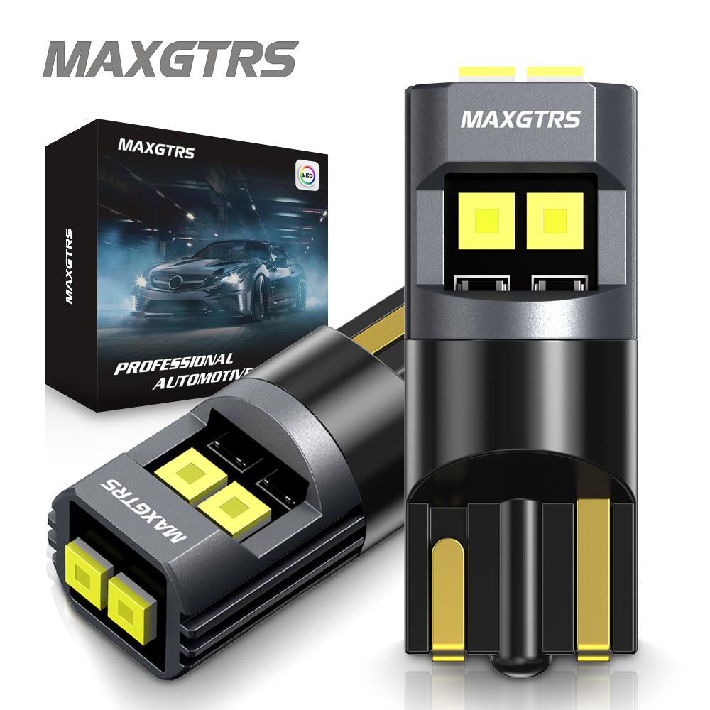 MAXGTRS 2x Super Bright T10 LED W5W 2020 Chips Car Side Interior Lights 194 168 Auto White/Yellow/Red Parking Marker Dome Lamps