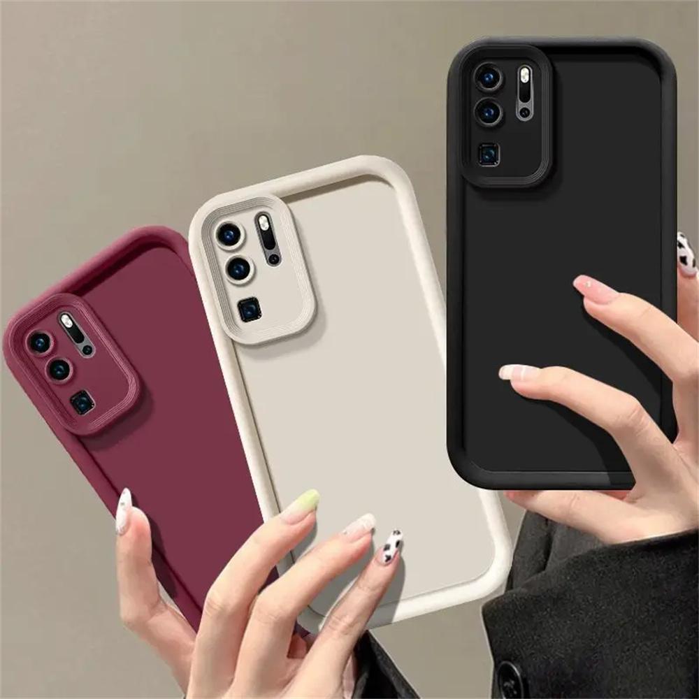 Luxury silicone Soft Cases for huawei P20 P30 P40 P50 P60 Pro Phone Case Matte Shockproof Back Cover For Huawei P20 30 40