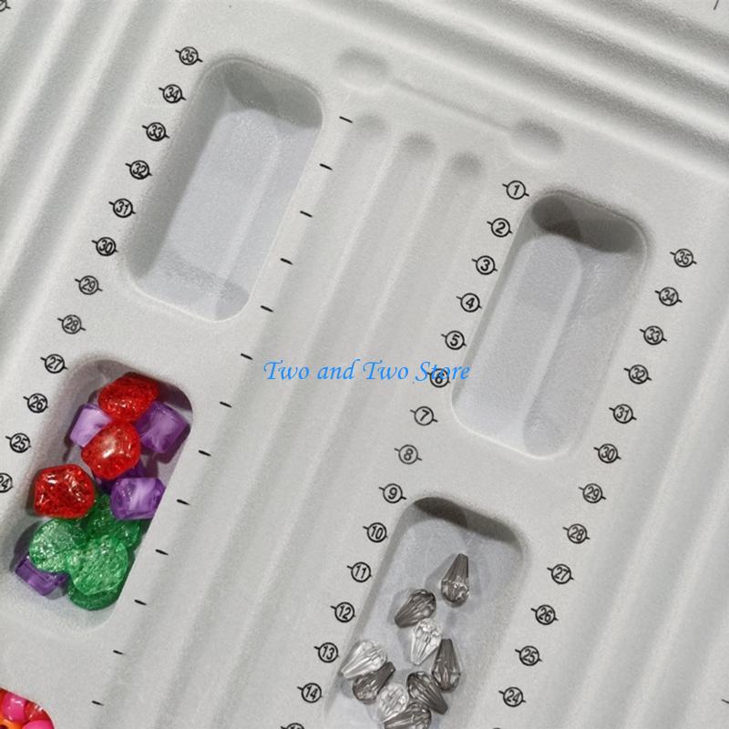 HX6F Bead Board Beading Jewelry Measuring Board DIY Bracelets Necklaces Tools CN