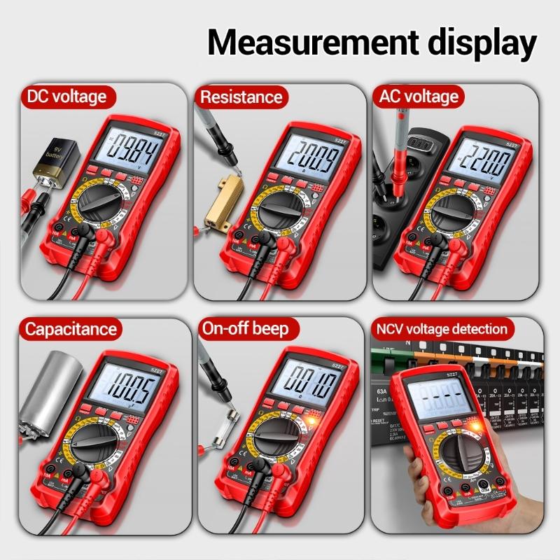 SZ27 Multitester 1999 Counts Multimeter Voltage Current Tester Ohm Diode Triode NCV Resistance Capacitance Tester