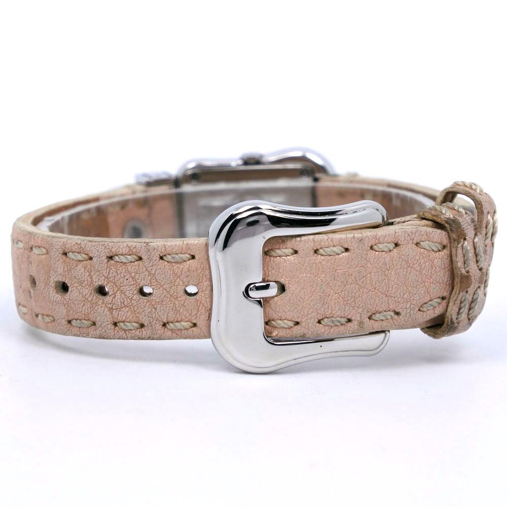 FENDI Beefendi Watches 3800L pink/Silver Pink shellDial Stainless Steel/leather Quartz Analog display Women Used