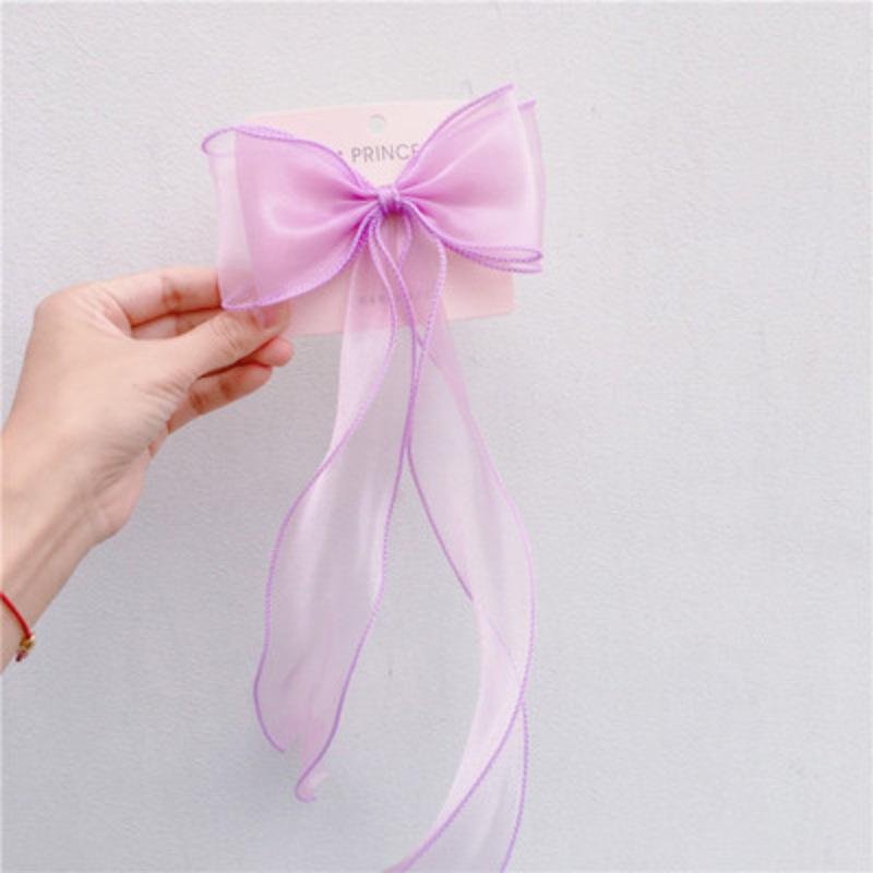 Mädchen Geschenk Niedlicher Pferdeschwanz Haarschmuck Temperament Kugeln Haarspange Mädchen Langes Band Schleife Haarnadel Prinzessin Geflochtenes Haar Kopfschmuck 2 STÜCKE