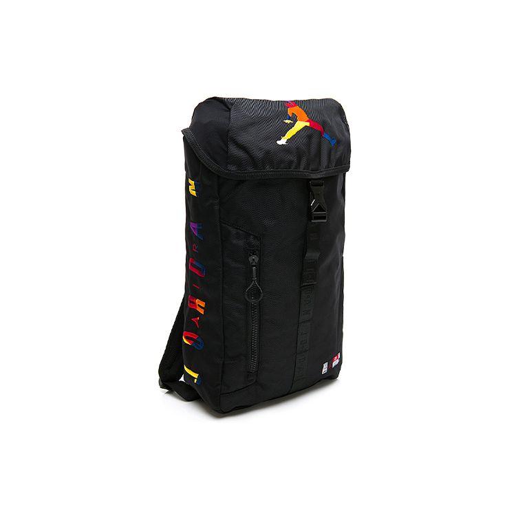 Jordan Colorful Jumpman Logo Large Capacity Casual Sports Polyester Basketball Computer Backpack Unisex backpack Black 9A0254-K5T