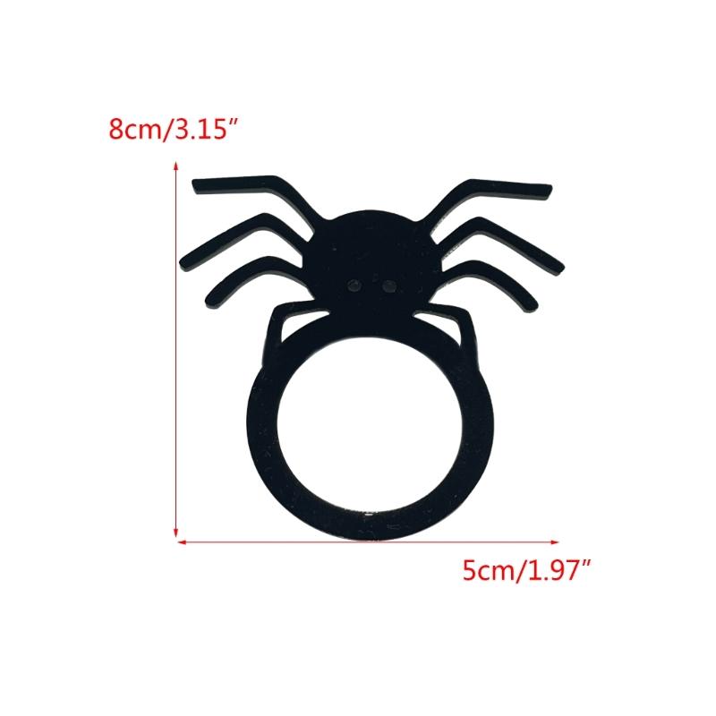 Unique Halloween Pumpkin/Bat/Spiders Shape Napkin Holder Witch Hat Napkin Rings Decorative Napkin Rings for Halloween