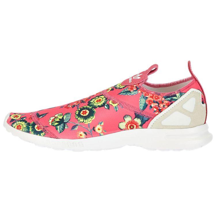 Adidas Originals ZX Flux Smooth Slip On Comfortable Breathable Low Top Running Shoes Women Sneaker Pink S78960