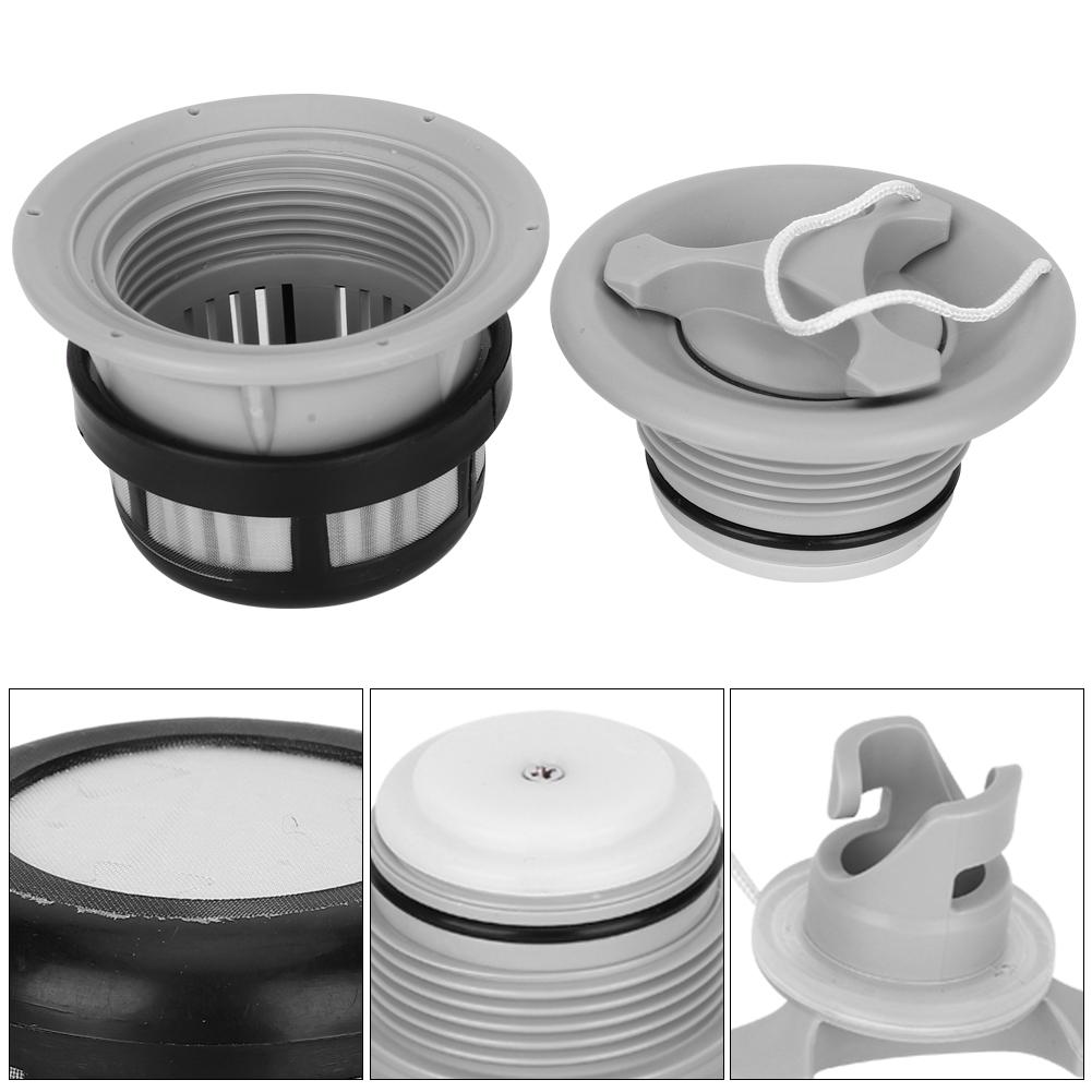 3Pcs Safety Air Valve with Filter Mesh Accessory for Inflatable Tent Boat Kayaksgray