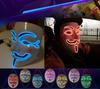 Ohromující LED maska na Halloween s designem V jako Vendeta Anonymous