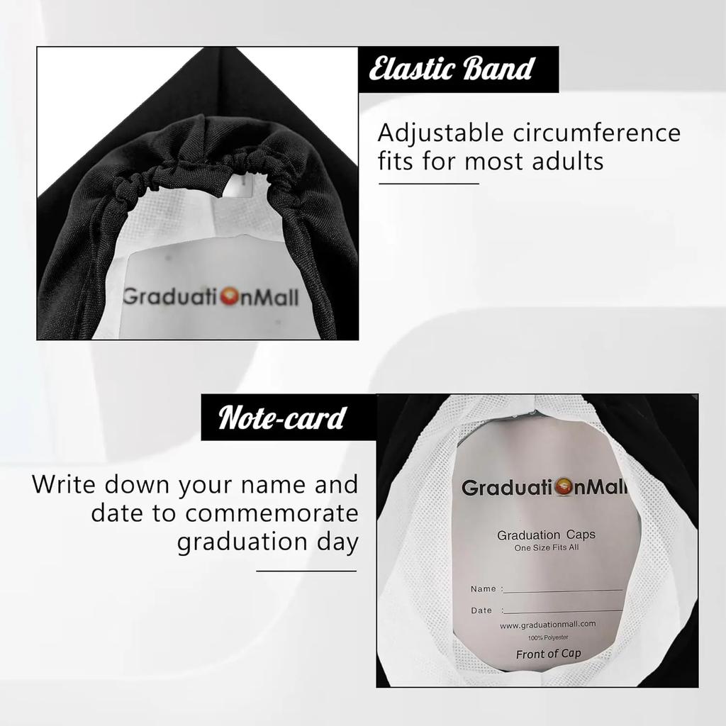 Matte Graduation Cap with 2026 Tassel for High School & BachelorWM